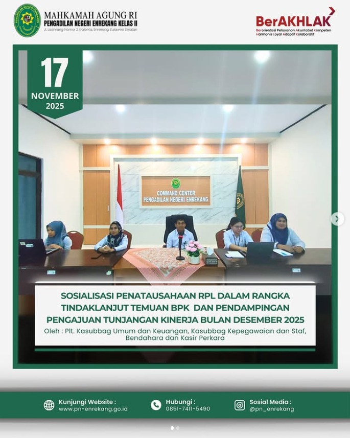 17 November Sosialisasi Penata Usahaan