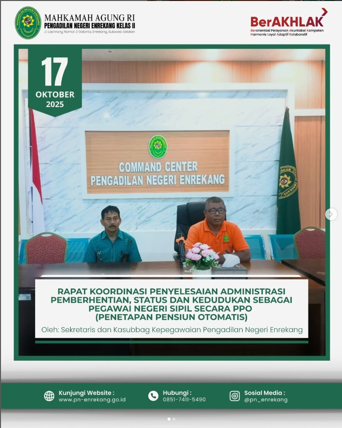 17 Oktober Rapat pemberhentian